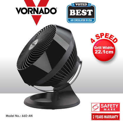 Vornado Energy Smart™ Air Circulator, Desk Fan, Portable Fan, Whole Room Air Circulator, 4 Speed (660-AN)