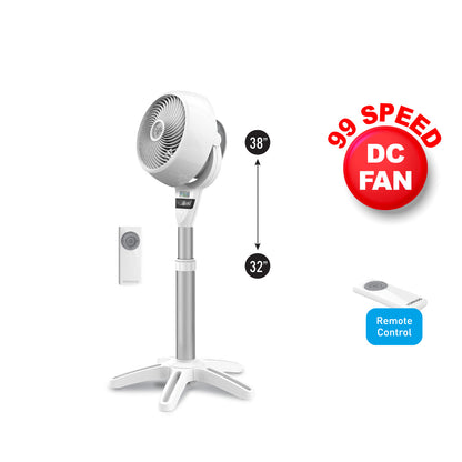 [NEA CLIMATE VOUCHER $400] Vornado Energy Smart™ Air Circulator Fan– Remote Control, Vortex Action, DC motor, Oscillation, Timer, 99-Speed, white, 683DC
