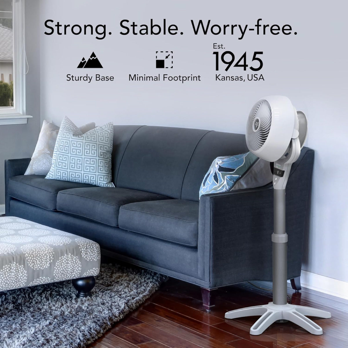 [NEA CLIMATE VOUCHER $400] Vornado Energy Smart™ Air Circulator Fan– Remote Control, Vortex Action, DC motor, Oscillation, Timer, 99-Speed, white, 683DC