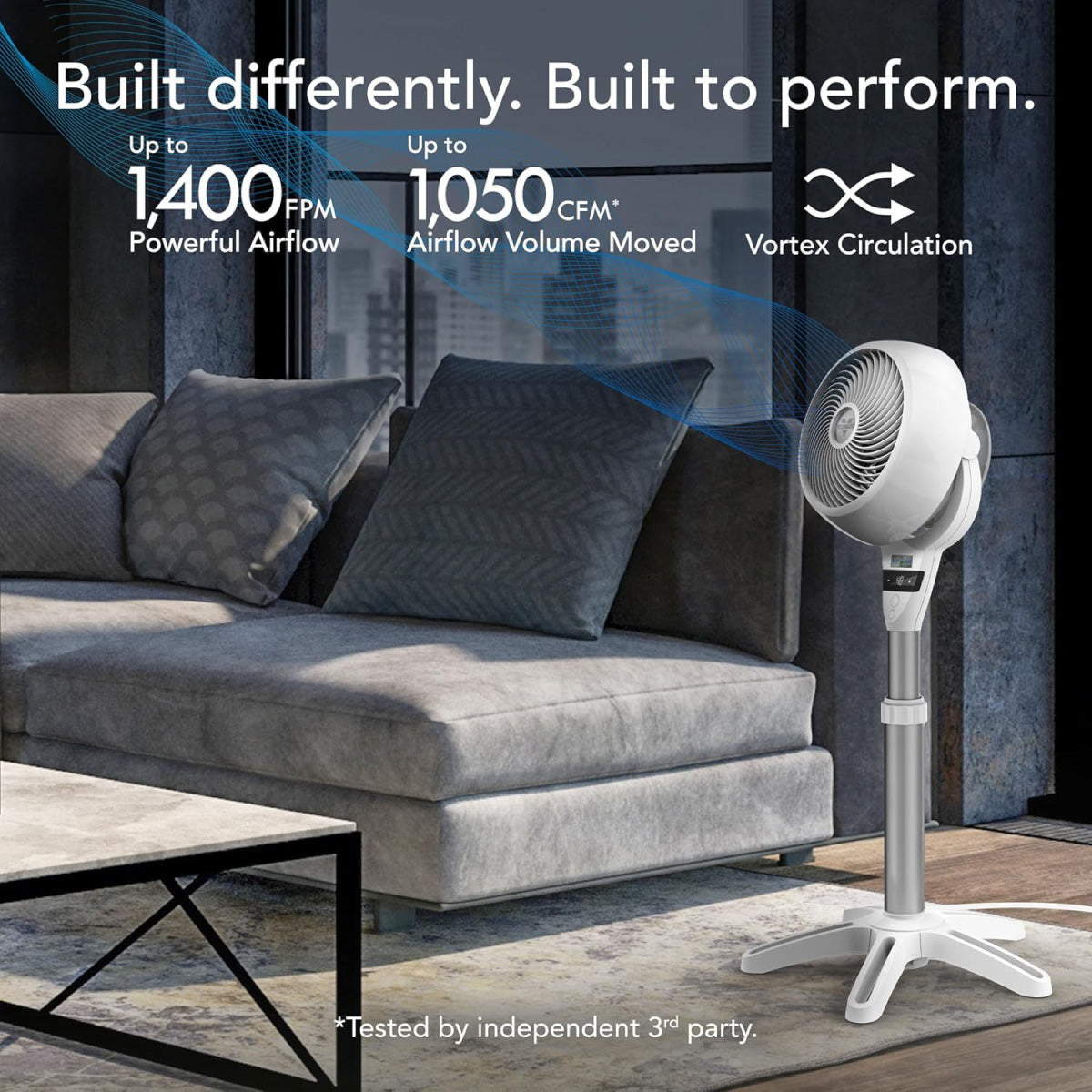 [NEA CLIMATE VOUCHER $400] Vornado Energy Smart™ Air Circulator Fan– Remote Control, Vortex Action, DC motor, Oscillation, Timer, 99-Speed, white, 683DC