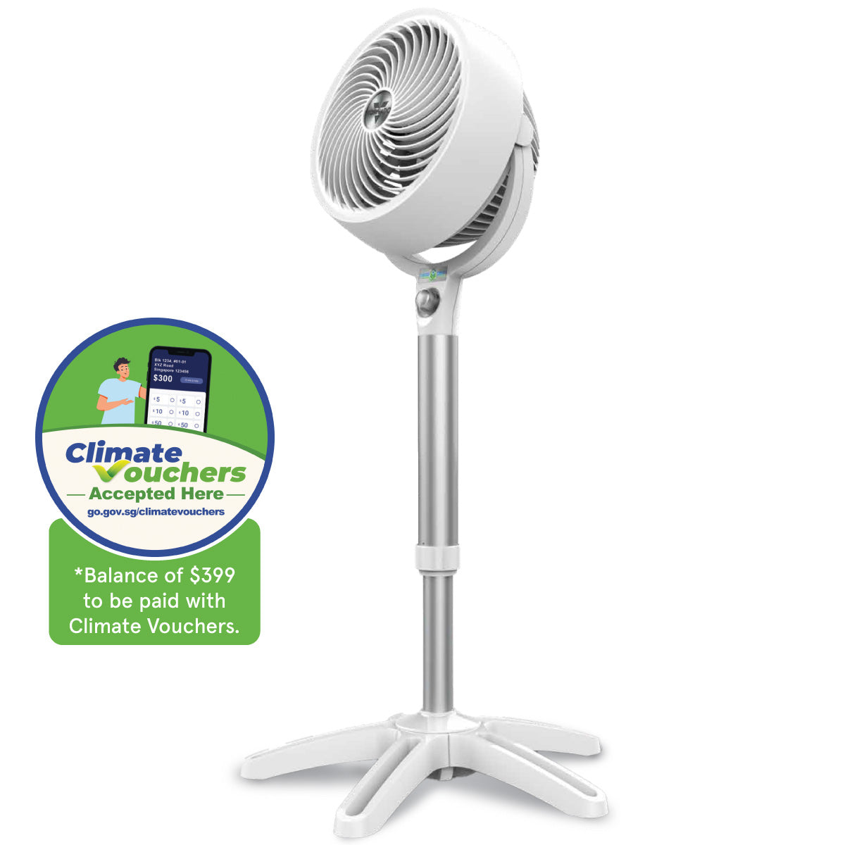 [NEA CLIMATE VOUCHER $400] Vornado Energy Smart™ Air Circulator Fan, Vortex Action, DC motor, Oscillation, Timer, Variable Speed instead (683DC)