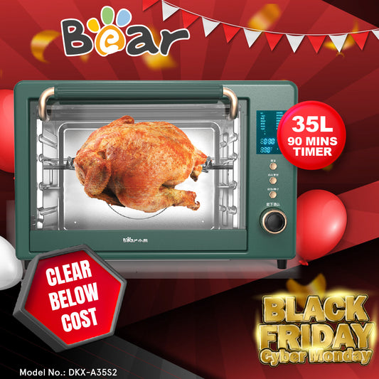 Bear 35L Digital Oven With Rotisserie & 11 Preset Functions (DKX-A35S2)