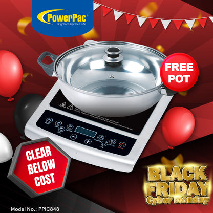 Induction Cooker Steamboat with Stainless Steel Pot & Overheat Protection (PPIC848)