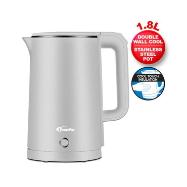 Electric Kettle Jug, Cordless Kettle 1.8L Cool Touch Insulation (PPJ2033GY)