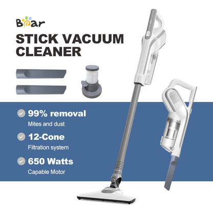 Bear Stick Vacuum Cleaner, Handheld Powerful Vacuum Cleaner with Dual hose/ Usage (XCQ-P06J5)