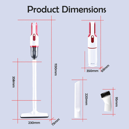 Cordless Stick Vacuum Cleaner, Handheld Vacuum Cleaner, Vacuum Cleaner With HEPA Filter (PPV603)