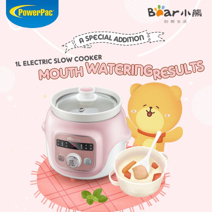 Bear Digital Slow Cooker with Ceramic pot 1.0L (DDG-D10B1) - PowerPacSG