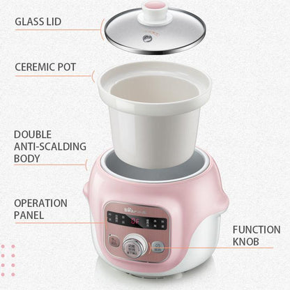 Bear Digital Slow Cooker with Ceramic pot 1.0L (DDG-D10B1) - PowerPacSG