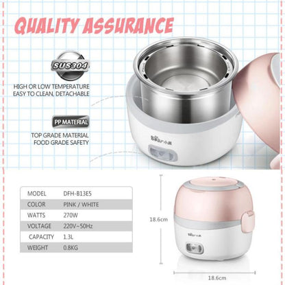 Bear Electric Portable Mini Lunch Box 1.3L Multi Pot (DFH-B13E5) - PowerPacSG
