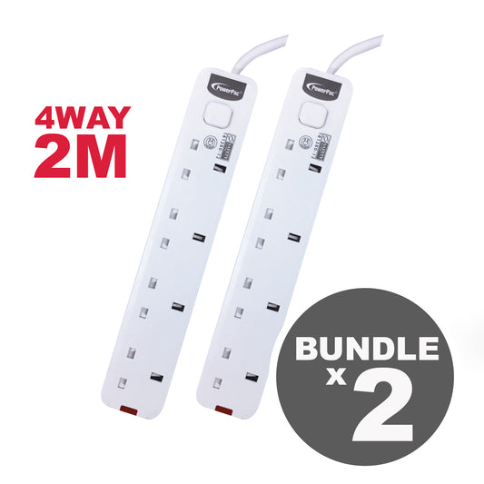 [EXCLUSIVE BUNDLE] 4 Way Extension Cord 2 Meter (PP468x2)