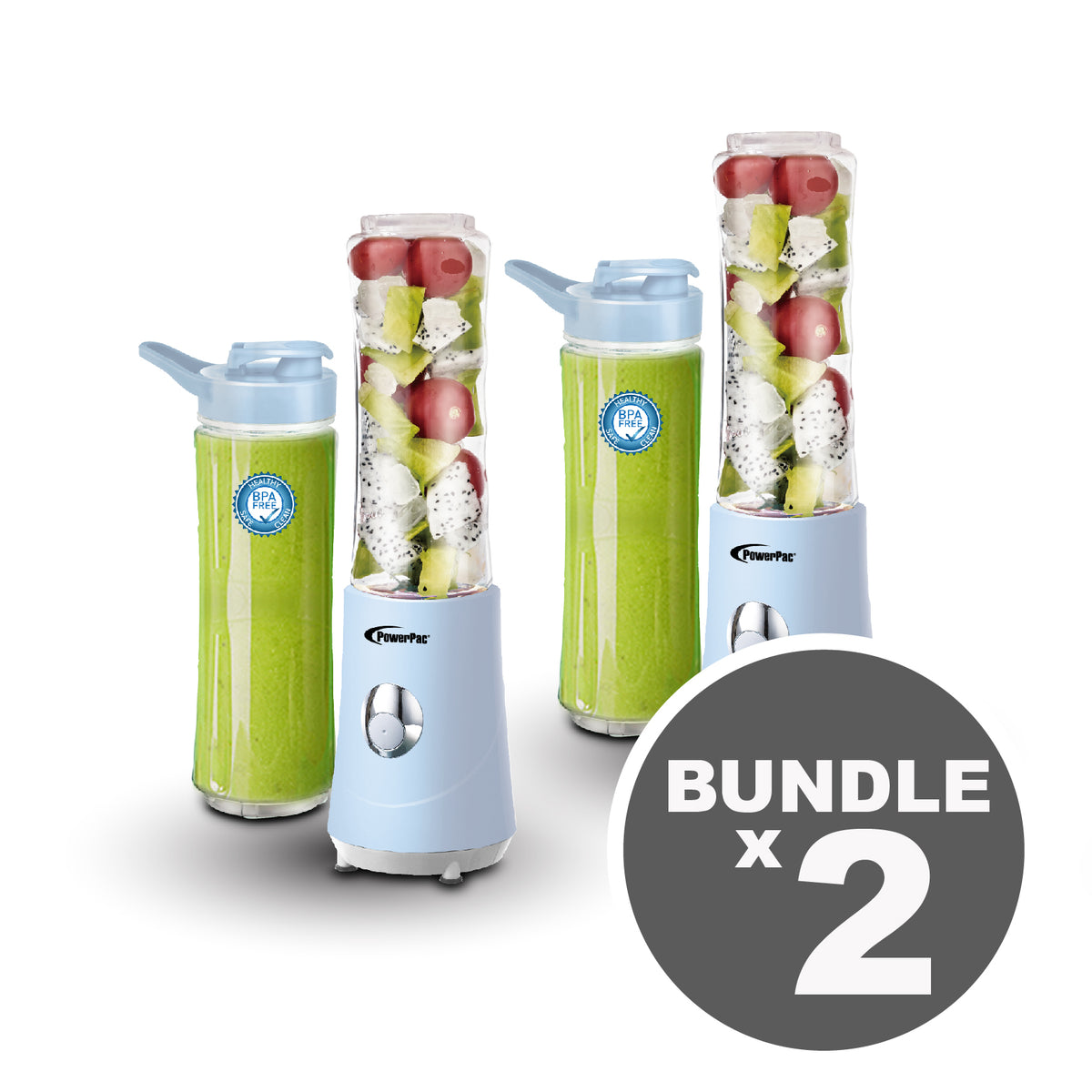 [EXCLUSIVE BUNDLE] Personal Juice Blender with 2X BPA Free Jugs (PPBL100x2)