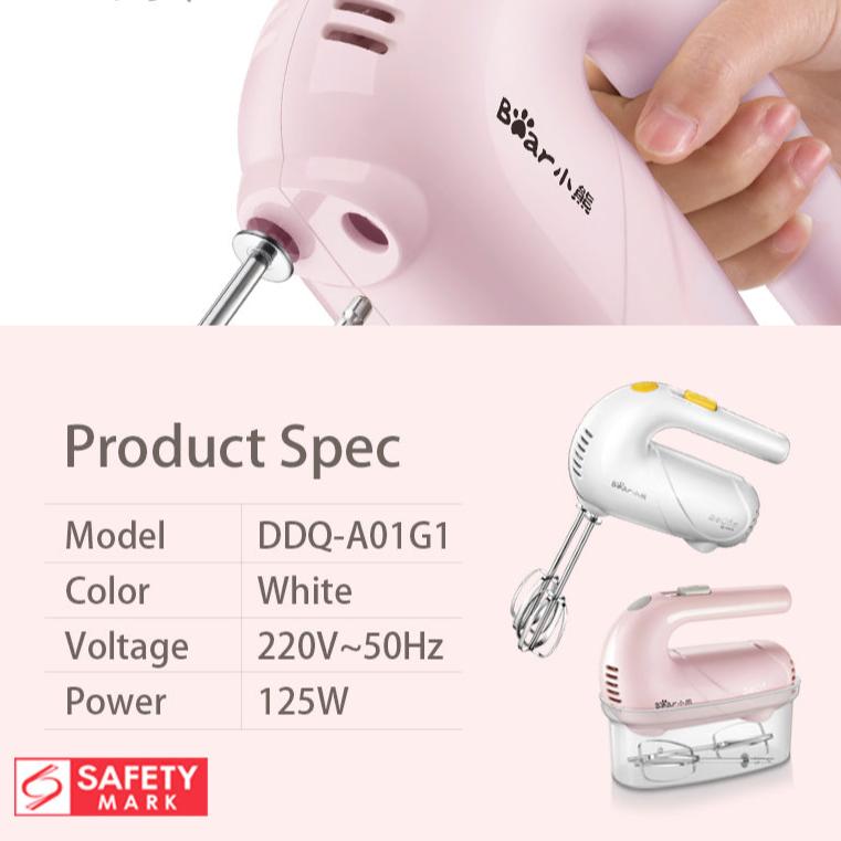 Bear Hand Mixer With 5 Speeds & Eject Function (DDQ-A01G1) - PowerPacSG