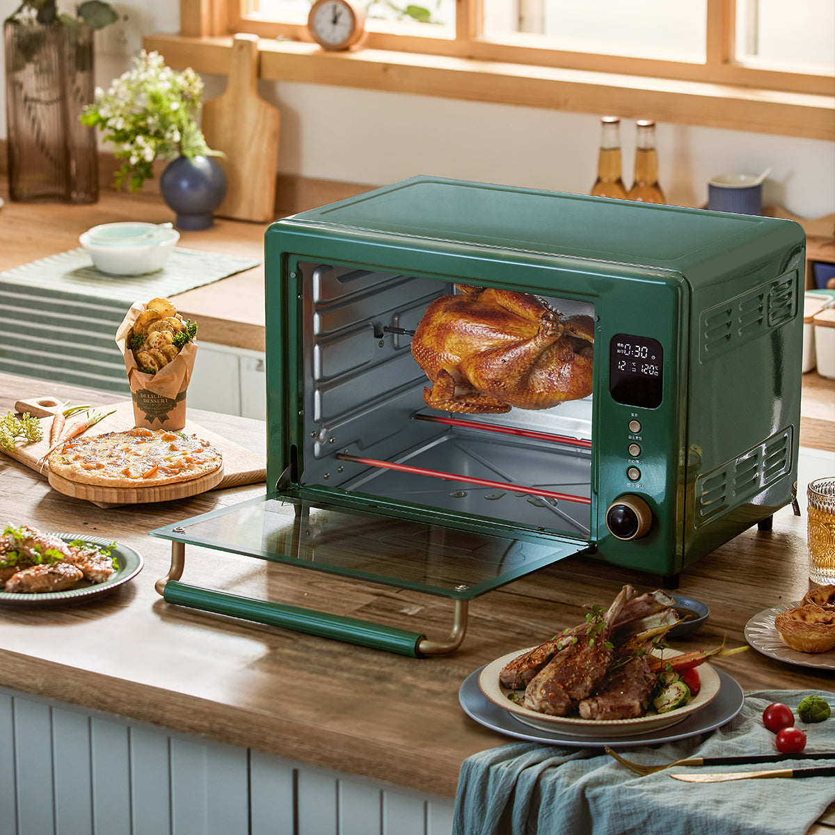 Bear Digital Oven With Rotisserie &amp; 11 Preset Functions (DKX-A35S2)