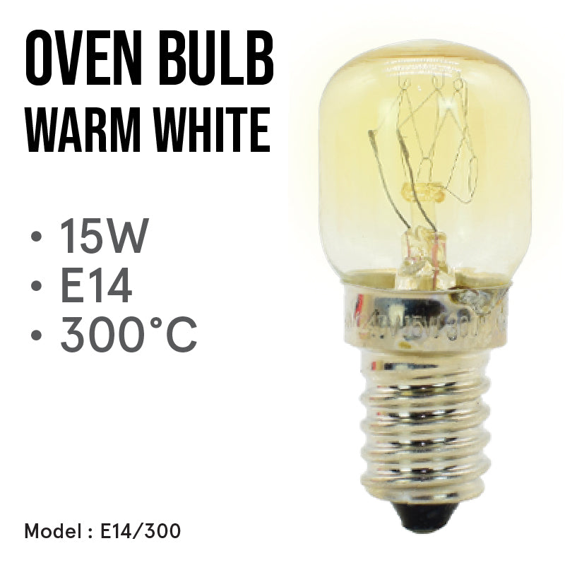 2x Oven bulb 300 degree E14 15W (E14/300)