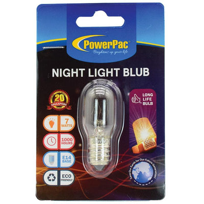 3 Pieces x PowerPac 7W E14 Night light bulb warm white (E14/7) - PowerPacSG