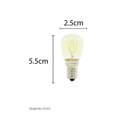 3 Pieces x PowerPac 15W E14 Clear pygmy bulb warm white (E1415) - PowerPacSG