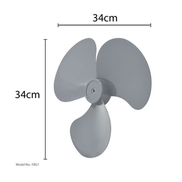 Replacement Fan Blade 34cm Fan Blade PP 16" Desk Fan, Stand Fan (FBG1) - PowerPacSG