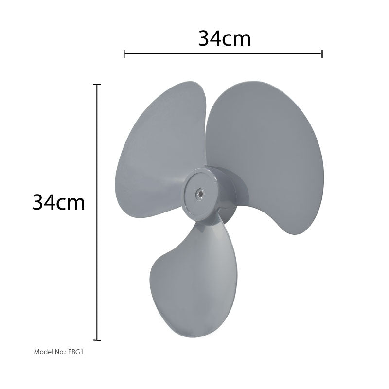 Replacement Fan Blade 34cm Fan Blade PP 16&quot; Desk Fan, Stand Fan (FBG1) - PowerPacSG