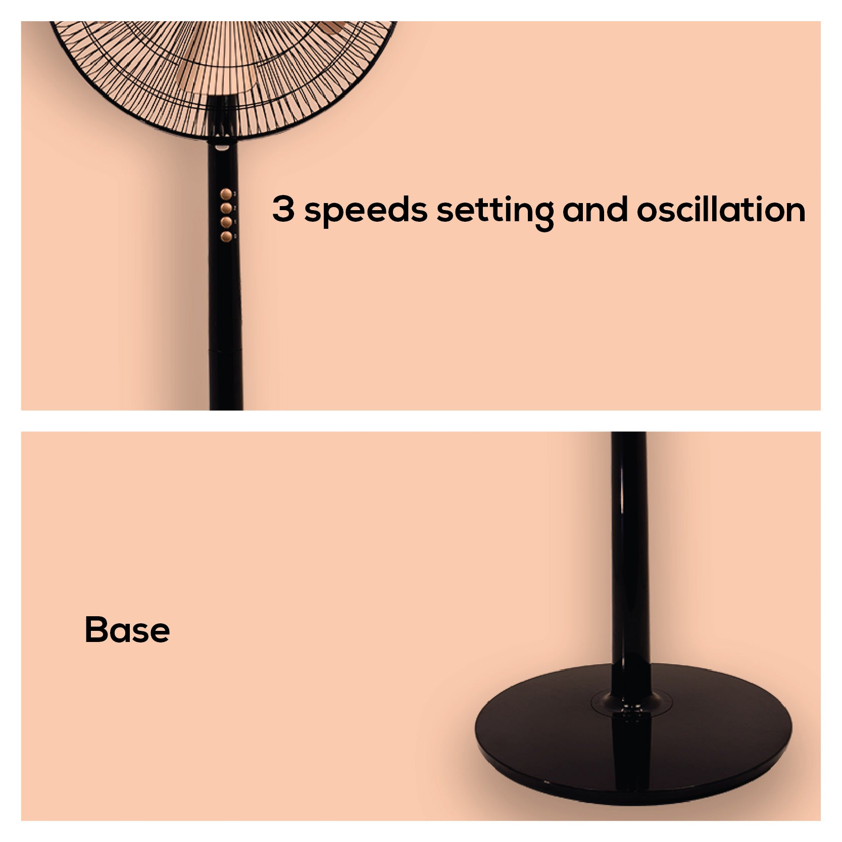 iFan Stand Fan 16 inch with Air Circulator & Oscillation (IF401 ...