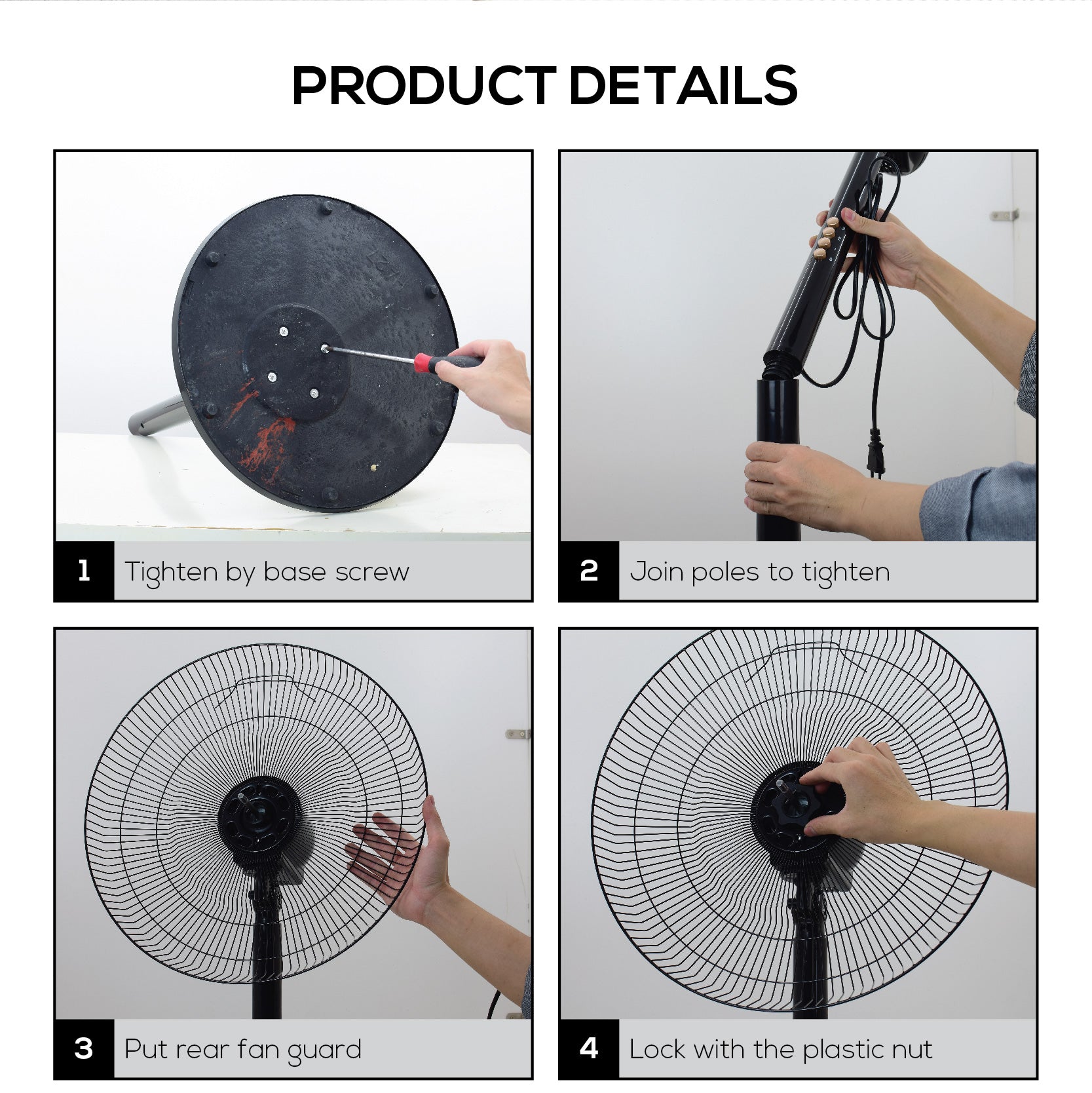 iFan Stand Fan 16 inch with Air Circulator & Oscillation (IF401 ...