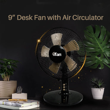 iFan Desk Fan 9" Table Fan with Air Circulator (IF404) - PowerPacSG