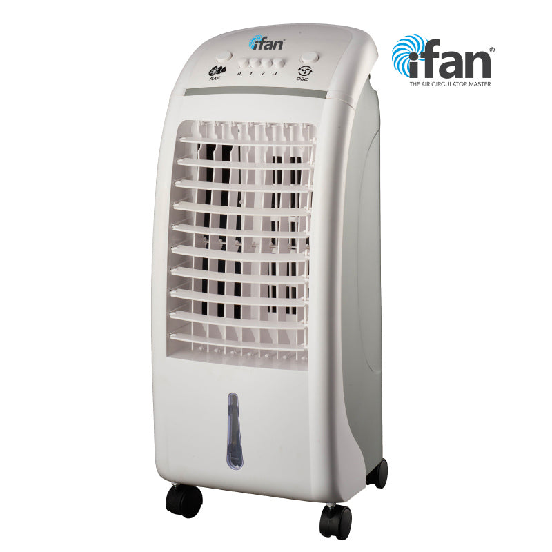 iFan Evaporative Air Cooler – Strong Vortex Airflow, Oscillation, Dust Filter, Efficient, Quiet, 6L Water Tank, 3-Speed, white, IF7310