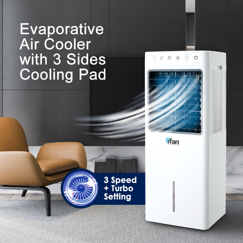 iFan Air Cooler 85 Watts, 18L Large Water Water Tank, Powerful Cooler ...
