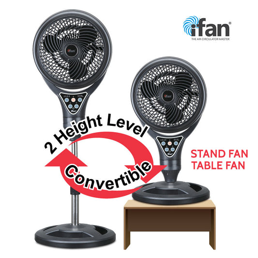 iFan Stand Fan with Convertible Height Air Circulator (IF9669) - PowerPacSG