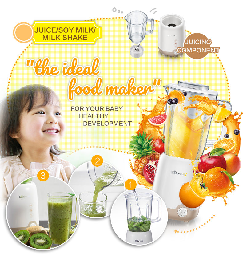 Bear 3in1 Blender milk shake baby food Multi usage (LLJ-B08G2) - PowerPacSG