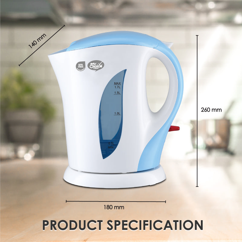 My Choice 1.7L Kettle Jug with Auto Switch (MC117) - PowerPacSG