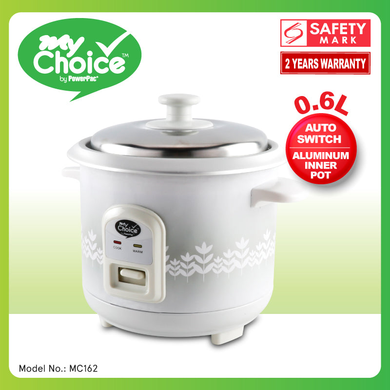 My Choice Rice Cooker 0.6L with Aluminum Pot, Mini Rice Cooker (MC162)