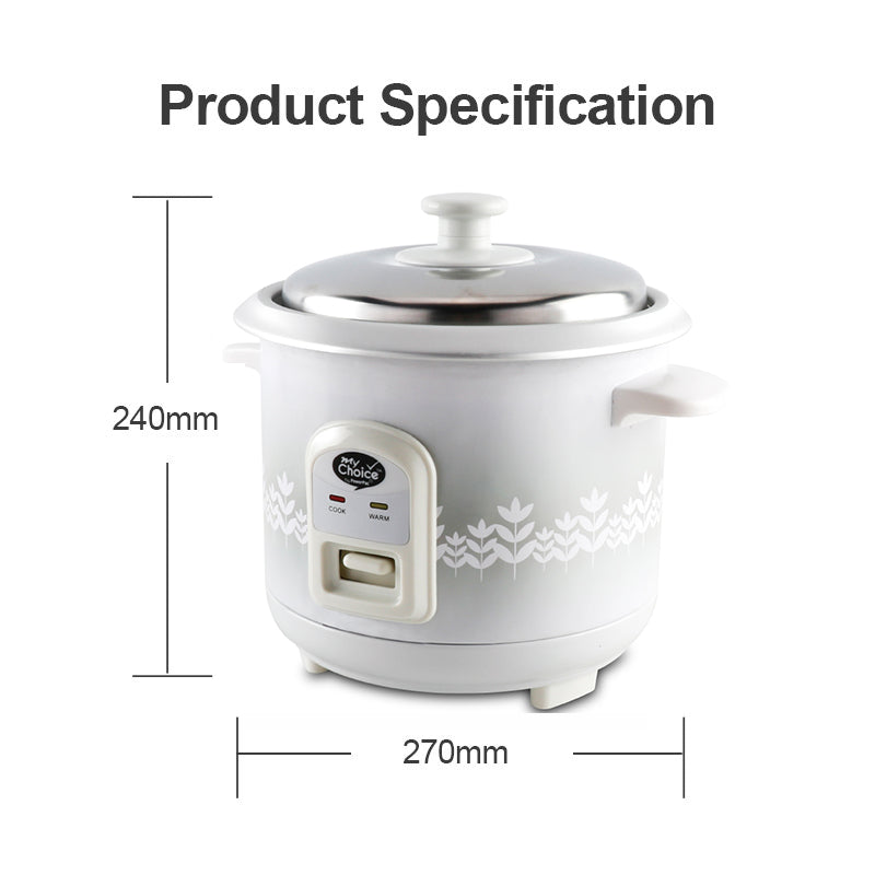 My Choice Rice Cooker 0.6L with Aluminum Pot, Mini Rice Cooker (MC162)