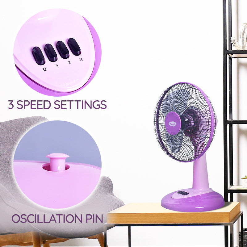 My Choice Desk Fan 12&quot; with Oscillation (MC303) - PowerPacSG