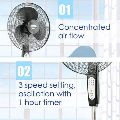 My Choice 16" Stand Fan with Remote Control (MC408R) - PowerPacSG