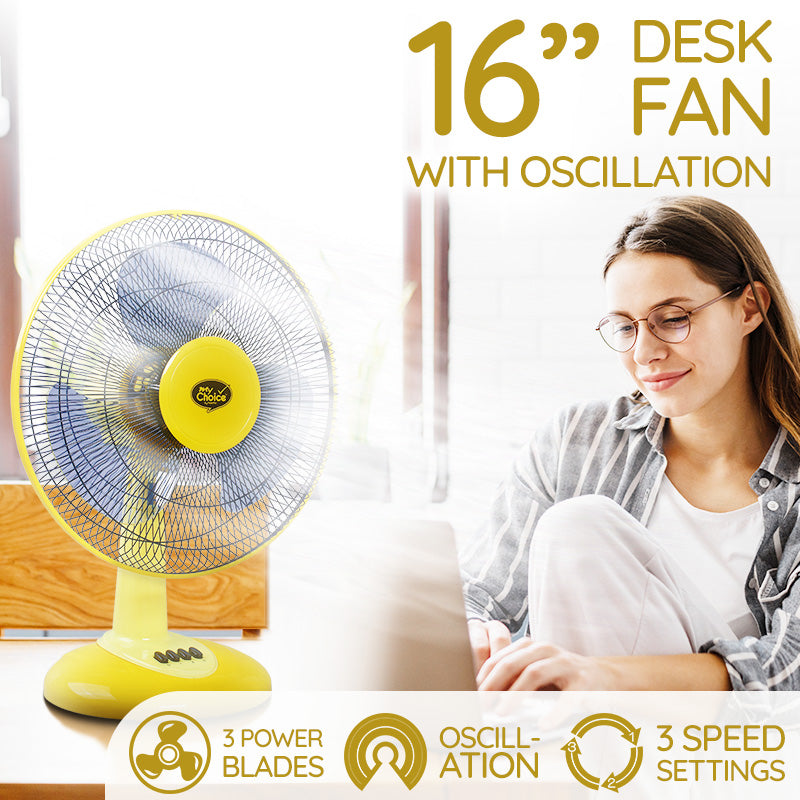 My Choice Desk Fan 16" with Oscillation (MC505) - PowerPacSG