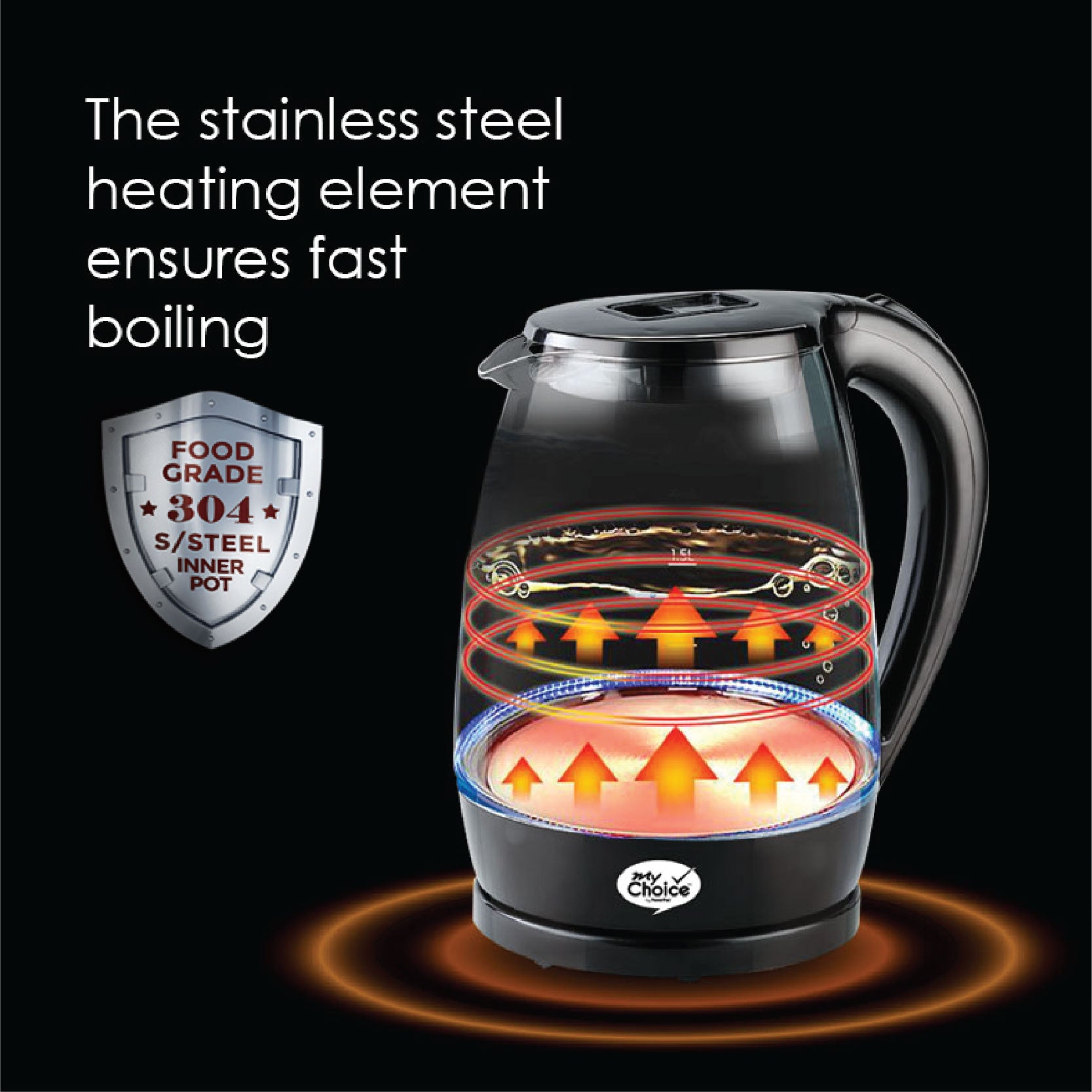 304 Stainless Steel Boiling Kettle 5.5L Large Capacity Boiling