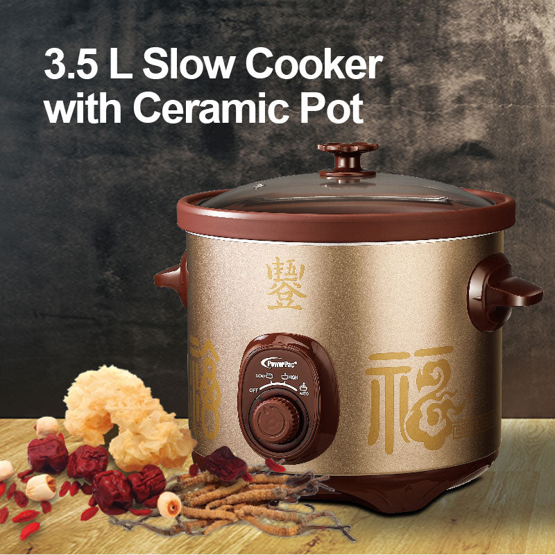 3.5L Slow Cooker with Ceramic Pot (PPSC35) - PowerPacSG