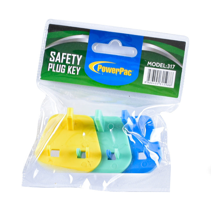 Socket Plug Key 2 Pin To 3 Pin UK x3 packs (PK) - PowerPacSG