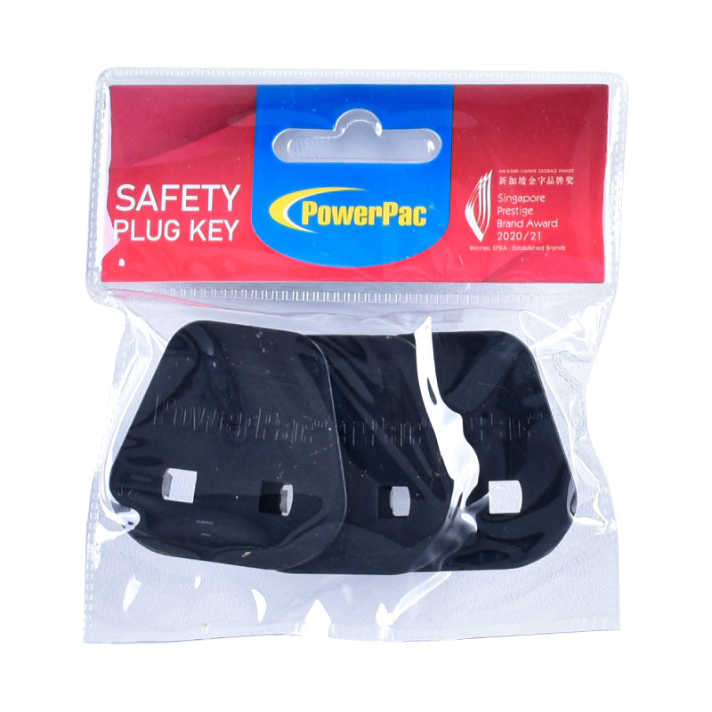 Socket Plug Key 2 Pin To 3 Pin UK x3 packs (PK) - PowerPacSG
