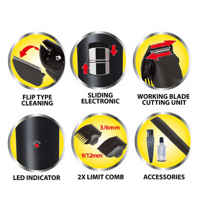 Cordless Hair Cutter with Adjustable Disc (PP2028) - PowerPacSG