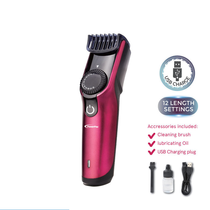 Cordless Hair Cutter, Smooth & Precise Cut with USB charge (PP2038) - PowerPacSG