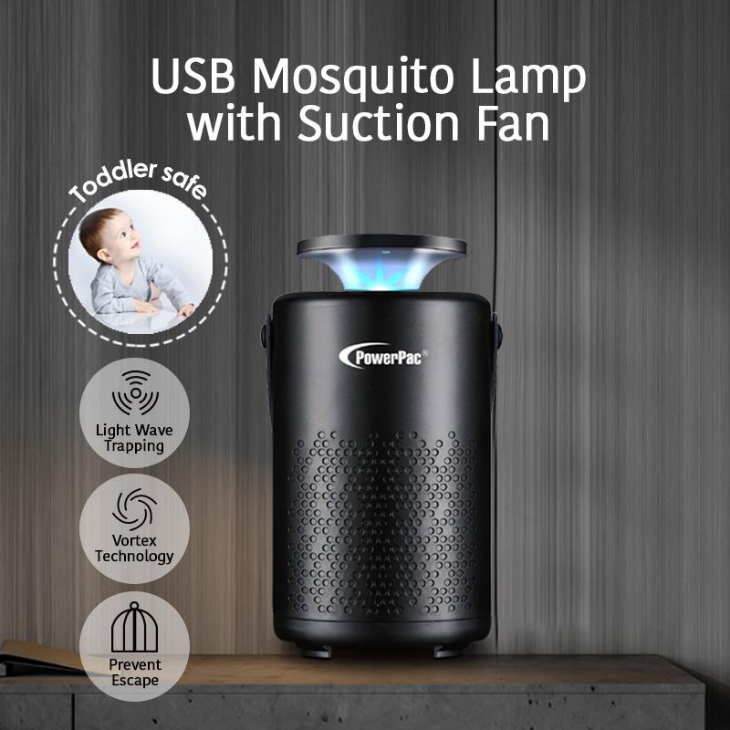 USB Mosquito Lamp Trap Pest Repellent with Suction Fan (PP2231) - PowerPacSG