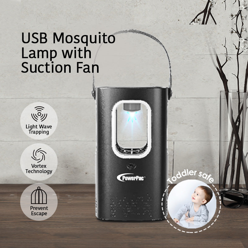 USB Mosquito Lamp Trap Pest Repellent with Suction Fan (PP2232) - PowerPacSG