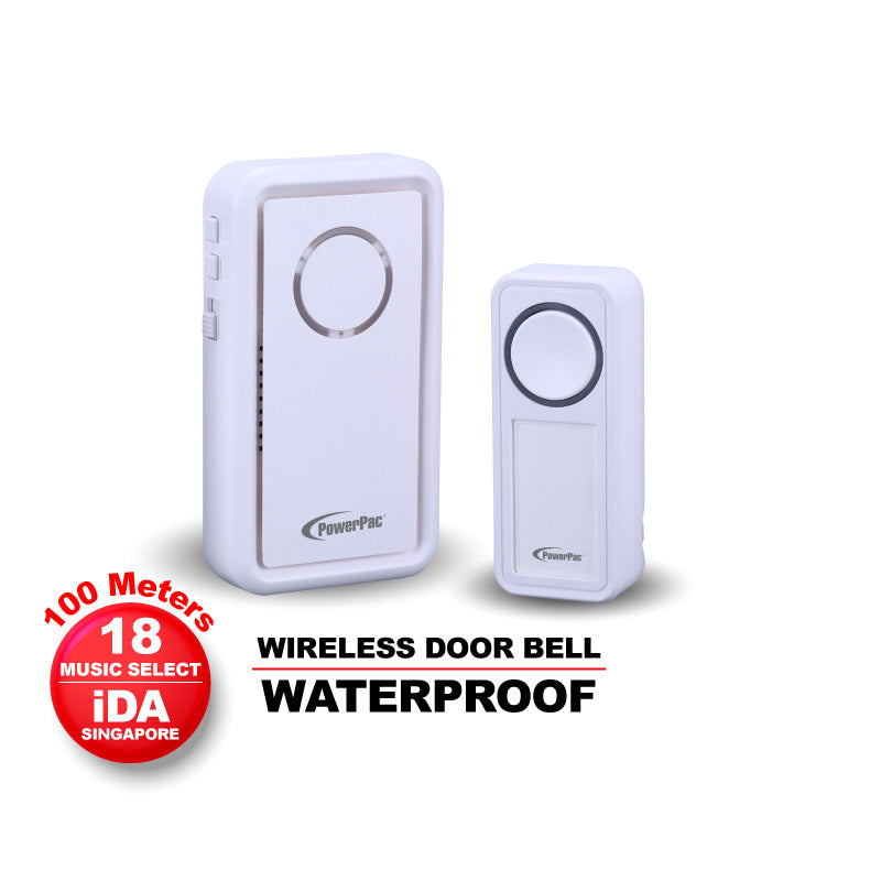 Water proof Wireless Door Bell, Caller Bell (PP3236) - PowerPacSG