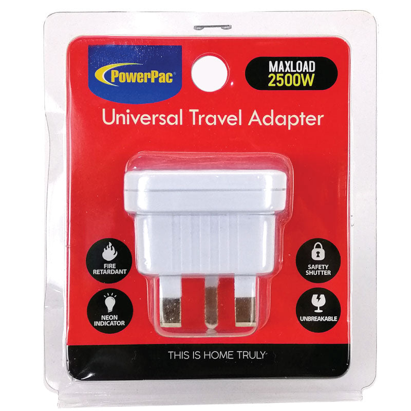 4 pcs x PowerPac Universal Travel Adapter (PP33) UK, Hong Kong Malaysia - PowerPacSG