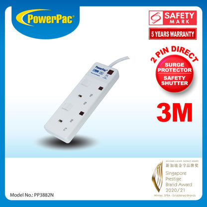 Extension Cord, Extension Socket, Power Cord 3 Meter 2 way (PP3882N)