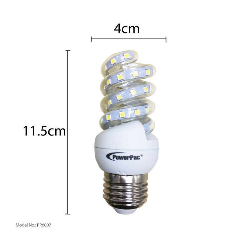 2 Pieces x PowerPac 7W E27 Vertex LED Bulb (PP6007/PP6007WW) - PowerPacSG