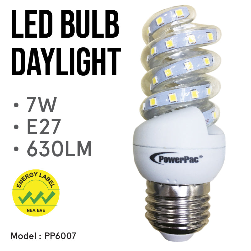 LED Bulb, LED Light 7W E27 Daylight (PP6007)