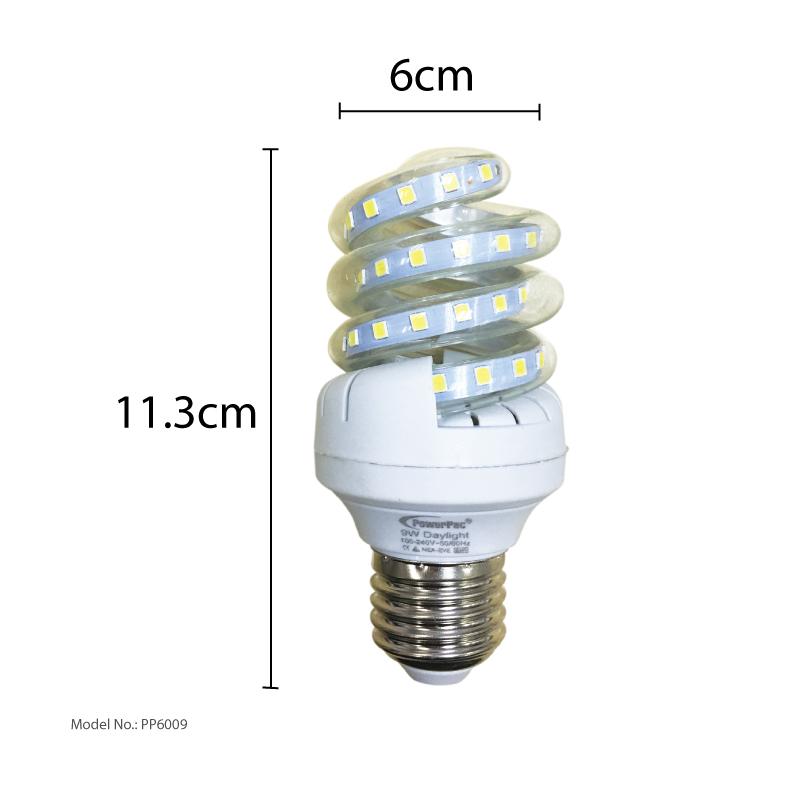 2 Pieces x PowerPac 9W E27 Vertex LED Bulb (PP6009/PP6009WW) - PowerPacSG