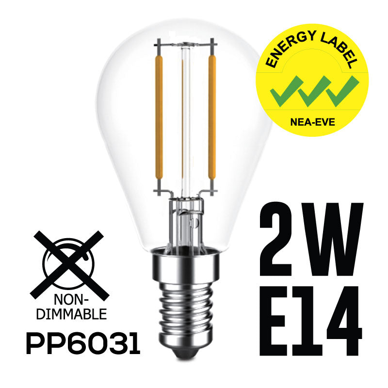 LED Bulb, Pin Pong Bulb, LED Light 2W E14 Warm White  (PP6031)